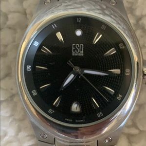 ESQ Swiss Watch -Black dial with date and luminous